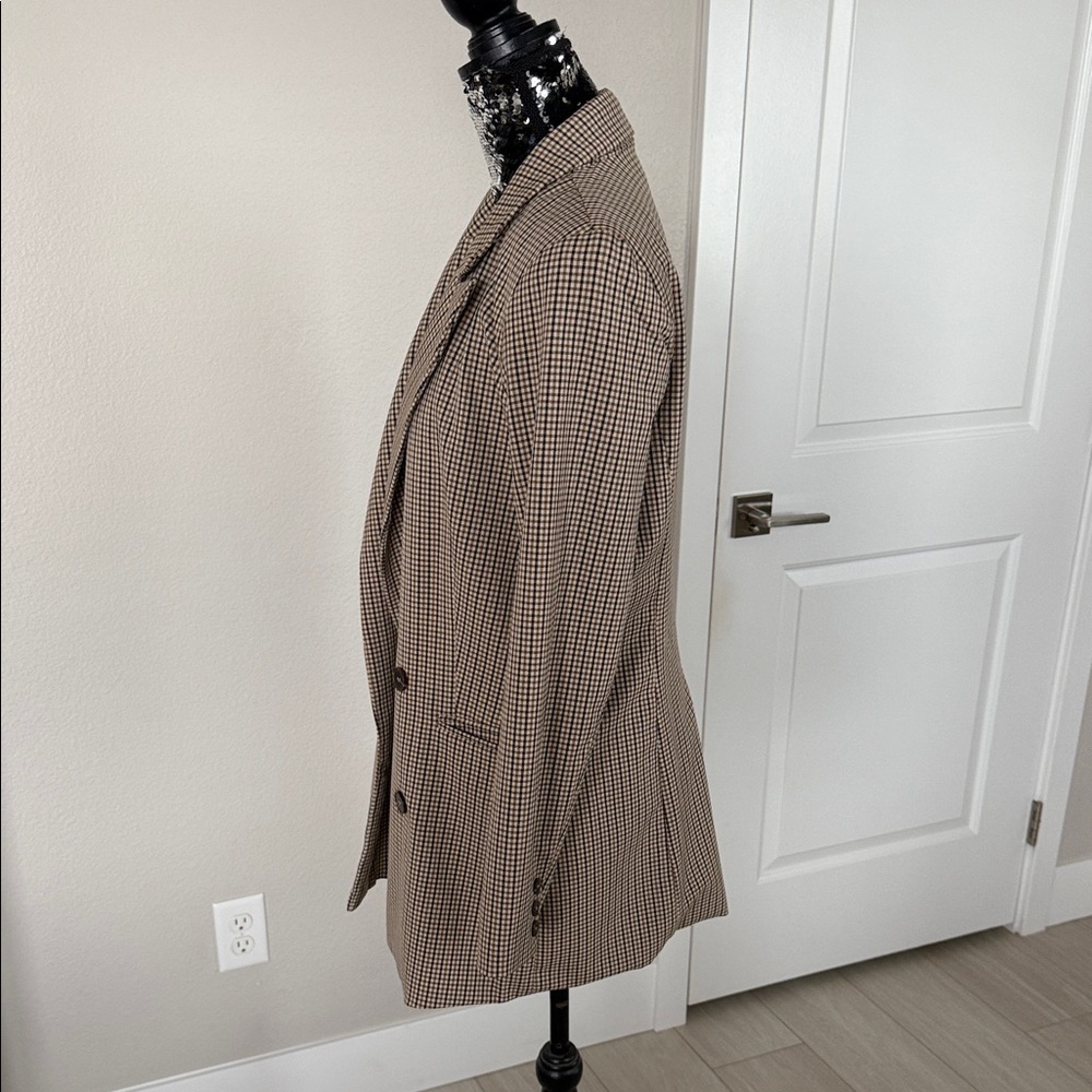 Rachel Zoe Brown Checkered Blazer - Picture 3 of 6